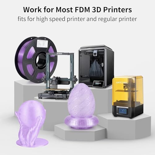 Image of 3D Printer PETG Filament Transparent Light Purple for Bambu Lab AMSAMS Lite | High toughness is suitable for functional parts;prevents nozzle clogging and air bubbles1.75mm is suitable for Bambu printers