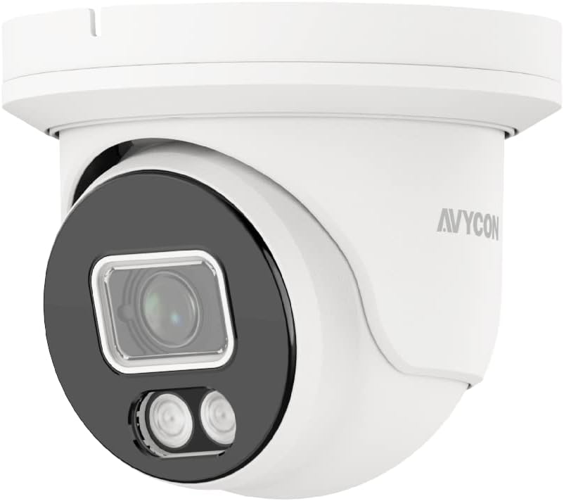 AVYCON InfiniteColor AVC-NCE51F28 AI Turret H.265+ 5MP IP PoE Fixed 2.8mm Lens True WDR IP67 Built-in Microphone & MicroSD Slot