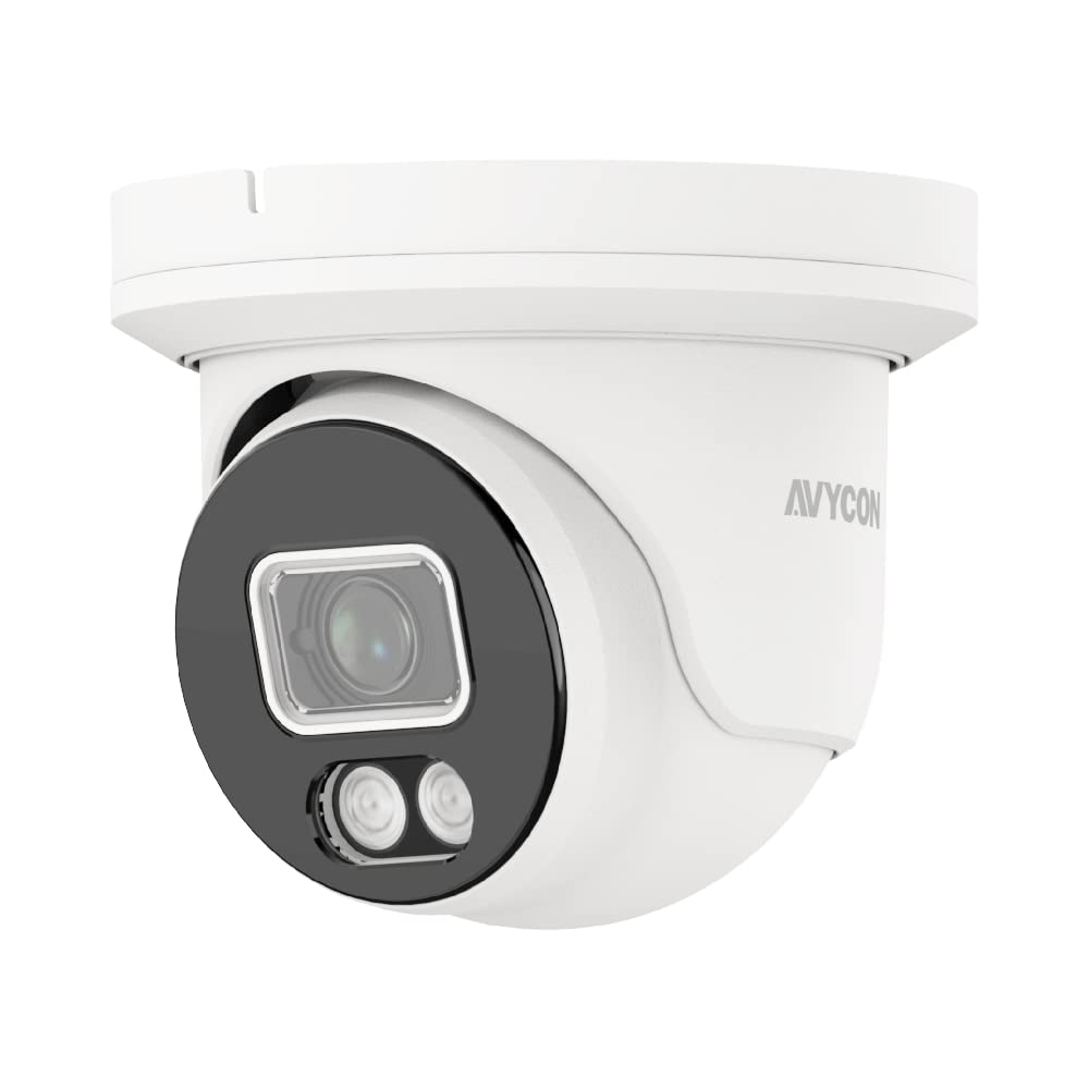 AVYCON InfiniteColor AVC-NCE51F28 AI Turret H.265+ 5MP IP PoE Fixed 2.8mm Lens True WDR IP67 Built-in Microphone & MicroSD Slot