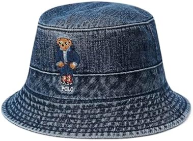 polo ralph laurEN Mens Polo Bear Bucket hat Denim Small/Medium : Buy Online  at Best Price in KSA - Souq is now Amazon.sa: Fashion