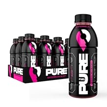 Pure Fuel Healthy Energy Drinks Watermelon Blast - Sports Drinks - Plant Based - 180mg Natural Caffeine - 12pk x 16.9 fl oz