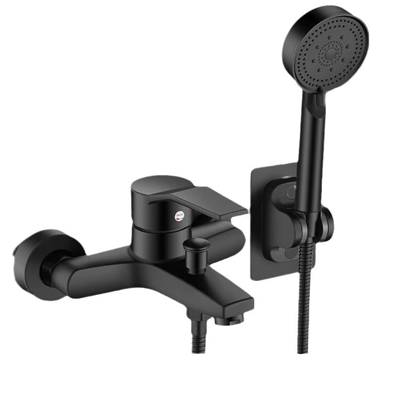 XTDMJ Mitigeur de douche, mitigeur monocommande en saillie, robinet de douche chromé avec bec G ½, robinet de douche avec noyau de valve en céramique, noir