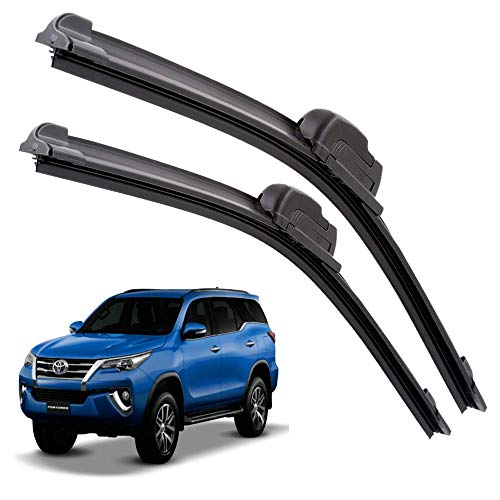 Image of Euro Care Windshield Car Wiper Blades Compatibility With Fortuner New (Model : 2017-2020) - Set of 2Pc (D-21,P-19)