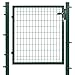 Produktbild LARMNEE Gartentor, 150 x 106 cm, mit Biegeausführung des Drahtgitters, Gartentür aus verzinktem Stahl, robust, Zauntor, Gartenpforte, Hoftor mit Griff, Qualitätsschloss, 3 Schlüssel, Gartenzaun, Grün
