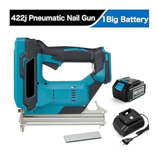 TIEOAXFT F30/422J/1022J Brushless Electric Nail Gun frame Nailer Tacker Furniture Staple Gun Woodworking Tool For 18V Battery(422J One Big Battery)