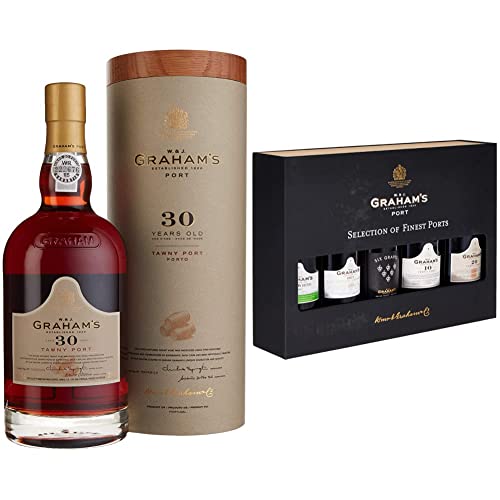W.&J. Graham´s & J. Graham's Tawny Port 30 Years Old 20% Vol. 0,75l in Geschenkbox & Graham's Portwein Selection flaschen (5 x 0.2 l) Cover