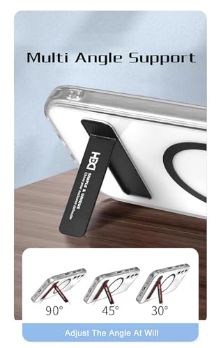 Image of BOUNCEBACK Polycarbonate Shockproof Transparent Hybrid Back Case /Cover with Kick Stand Support Magnetic Charging for Samsung Galaxy S25 - (Clear Black)