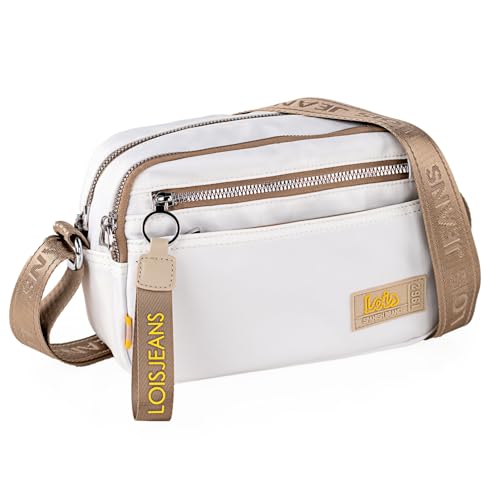 Lois - Bolso Bandolera Mujer elegante. Bolso mujer versátil diseño práctico para diario ideal como Bandolera Mujer moderno y funcional dentro de los mejores Bolsos De Mujer Cierre Cremall, Blanco Lois - Bolso Bandolera Mujer elegante. Bolso mujer versátil diseño práctico para diario ideal como Bandolera Mujer moderno y funcional dentro de los mejores Bolsos De Mujer Cierre Cremall, Blanco
