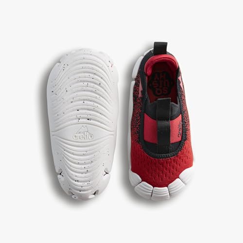 Image of ARETTO Expanding Red Kids Shoes for Growing Feet - Boys & Girls Footwear, Baby Girl Shoes, Sneakers for Boys, Baby Shoes & Comfortable Shoes for Kids | Age 1-9 Years