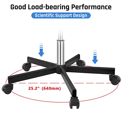 Office Chair Base Up To 2500Lbs Load Capacity,Heavy Duty Black Office Chair Base Replacement,Reinforced Metal Leg Swivel Desk Chair Base, Universal Diameter Is Suitable For Most Chairs, Gaming Chairs #TOP2
