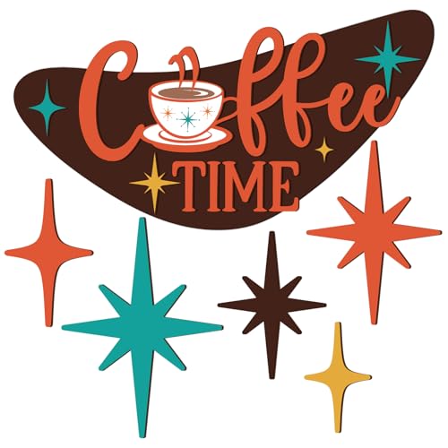 Amyhill 6 Pcs Mid Century Modern Decor Coffee Time Mcm