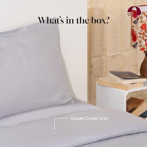 Image of Luxury Duvet Cover | 300 TC | 100% Tencel| Silver Sconce Color | Premium Solid Design for Bedroom | Lightweight Duvet Cover for Duvet | Size- 92 inch x 102 inch inch
