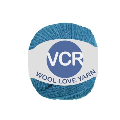 Image of VCR Steel Blue Yarn, 25 Grams Hank, 85 Meters Length, 100% Merino Wool, Pack of 1, Shrink-Resistant Soft, Warm and Premium Wool Yarn for Knitting, Crochet and Craft Projects