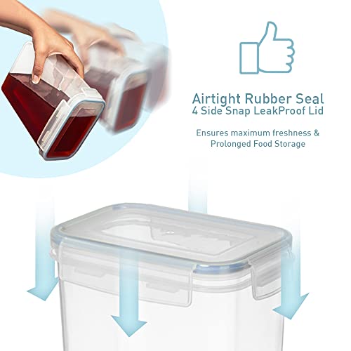 Large Airtight Food Storage Containers 30 Pc With Lids I Plastic Kitchen & Pantry Organization Containers Bpa Free Ideal For Spaghetti, Flour, Rice, Oats, Cereal & Sugar + Marker & Labels #TOP5