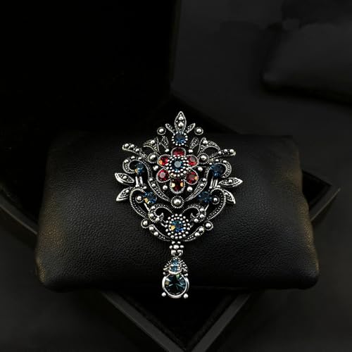 Image of Dainty Brooch Pin for Women, Rhinestone Scarf Shawl Costume Brooches and Pins Flower Boutonniere Hat Bag Suit Dress Accessories Pearl Brooches Lapel Pins