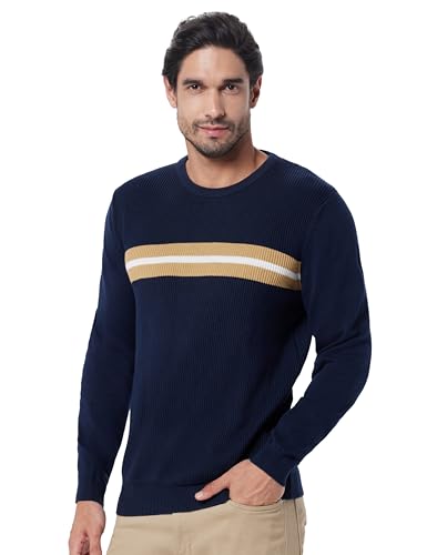 Image of Van Heusen Men's Luxury Sports Regular Fit Full Sleeve Crew Neck Sweater | Sophisticated Flair | Super Premium Fabric