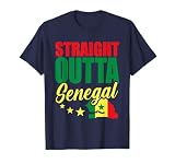 Funny Senegal Flag Shirt Roots From Usa Senegal T-Shirt