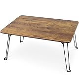 【頑丈・軽量】 ローテーブル 折りたたみ 幅70cm 組み立て不要 耐荷重40kg 折り畳みテーブル 小さい ミニ コンパクト 安定 座卓 センターテーブル 高さ33cm 机 一人暮らし 在宅勤務 焼きいろ チチロバ(Titiroba)