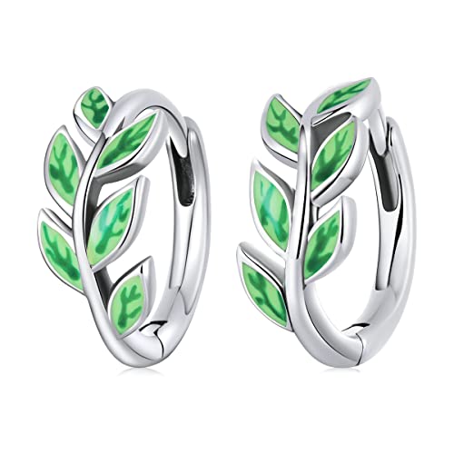 Boucles d'oreilles plantes vertes pour soirée et fête