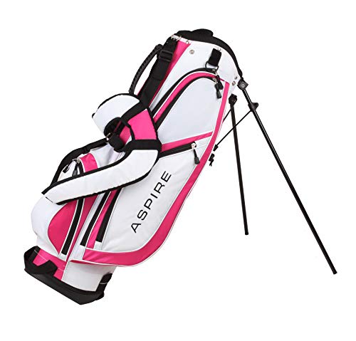 Image of Aspire X1 Ladies Complete Right Handed Golf Club Set | Complete Regular & Petite Womens Golf Clubs Set | with 3 HC's, Lightweight Shafts & Spacious Stand Bag w /Storage Pockets & Dual Carrying Straps