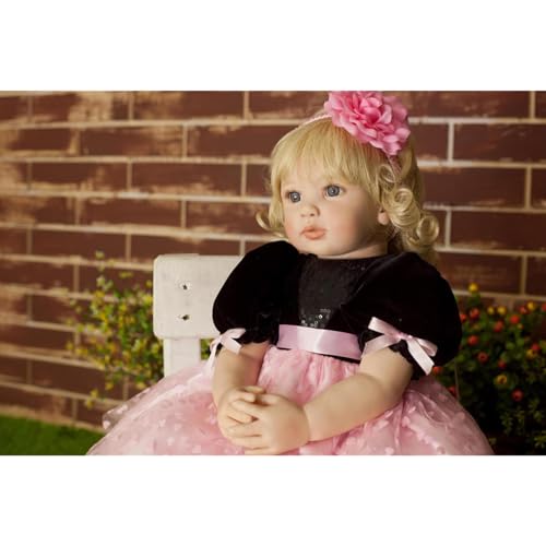 Muñeca Reborn Bebé Niña 24 Pulgadas con Accesorios miniatura 4