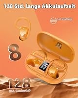 Bluetooth Kopfhörer Sport, In Ear Kopfhörer Kabellos Bluetooth 5.3 Kabellose Kopfhörer mit 4 Mic, 128 Std Spielzeit, 2026 Neue Weicher Ohrbügel, IP7 Wasserdicht Ohrhörer LED-Anzeige USB-C for Running – Ansicht 2