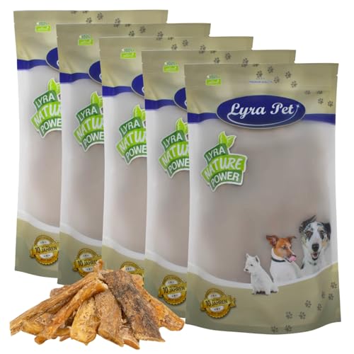 Lyra Pet® 5 kg Rindernackensehnen groß | Naturbelassener Kausnack zahnreinigend | Leckerli für alle Hunde | Hoher Proteingehalt | Langer Kaugenuss | Schonend getrocknet | Reich an Nährstoffen