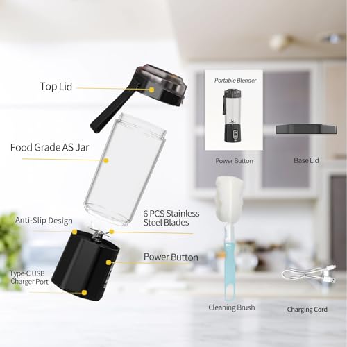 Image of Portable Blender, Personal Blenders with Pulse Mode, Smoothie & Shake Maker
