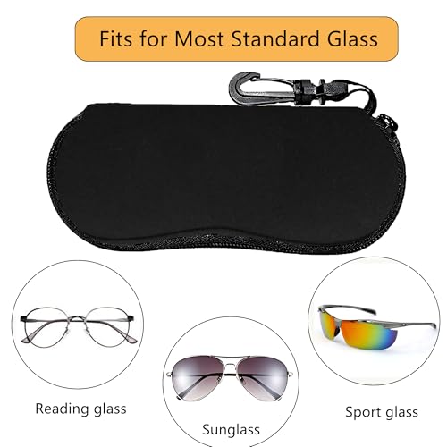 Image of Sunglass Case Soft Glasses Case 2 Pack Eyeglass Case With Hook Sunglass Organizer For Women