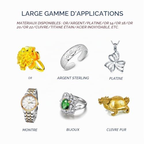 QEEQPF Lot de 15 Chiffons de Nettoyage pour Bijoux Chiffon de Polissage Jaune Antirouille et Anti-oxydation Chiffons de Nettoyage pour Bijoux pour Perle Sterling Or Platine et Argent 8 x 8 cm, cloth, – vue 7