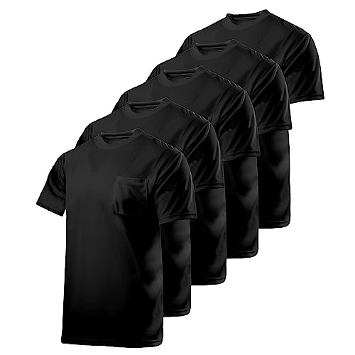 JORESTECH Pack of 5 Short Sleeve T-Shirts: The Ultimate Blend of Moisture-Wicking and Fast-Drying Comfort for All-Day Use