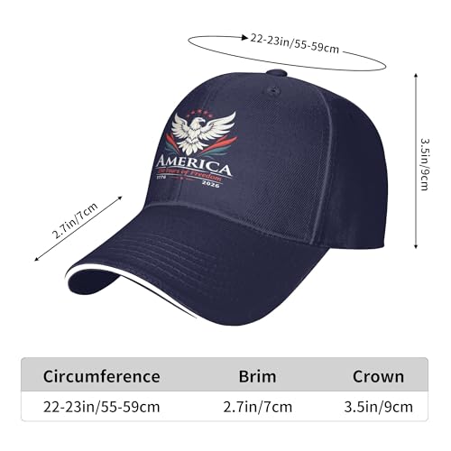 Gorro patriótico USA para golf 4 de julio azul marino miniatura 6