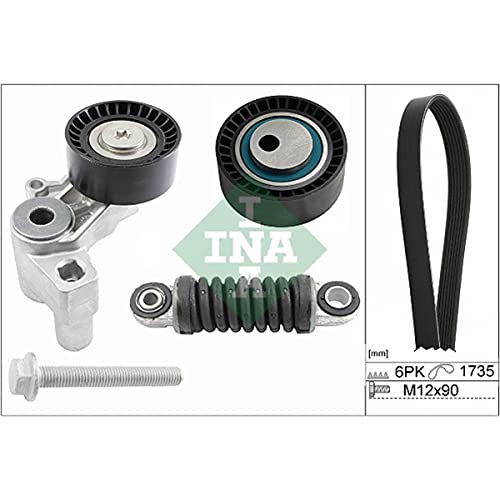Courroie alternateur INA 529009710 pour Peugeot 206 et 306 1735mm