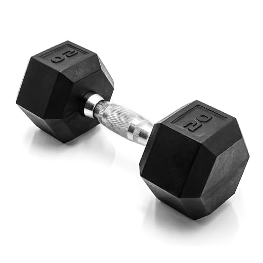 CAP Barbell 20 LB Coated Hex Dumbbell Weight, New Edition