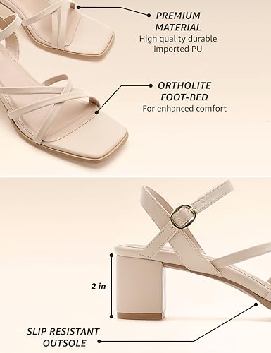 Image of Symbol Premium Women's 'Desk to Dinner' Open Toe Sandals (Ortholite Insole|Stylish Heels)