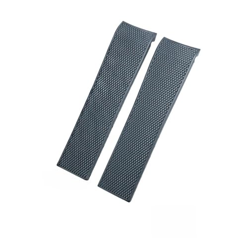 HBSFPOS 21mm 19mm 20mm �S�������v�o���h Longines Hydroconquest L3 Conquest�Ή� �h�� �u���b�N �u���[ �O���[�� �O���[ �V���R�����v�X�g���b�v (�O���[�A20mm)