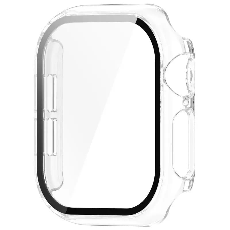 Capa com Película Compatível com Apple Watch Series 10 42mm 46mm (Transparente, 46mm)