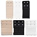 TRIXES 6PC Bra Extenders Strap Set - 2 Hook y 3 Hook Extensions - Maternity Bra - Nursing Bra - Cómodo y elástico - Ganancia de Peso Temporal - Blanco Negro Beige