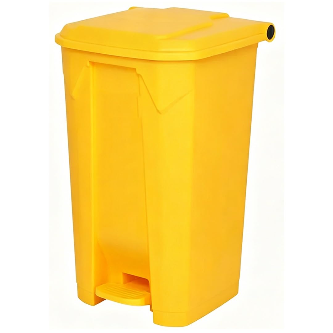 Wheeled Outdoor Garbage Can,with Attached Lid and Easy Grip Handle,for Landscapers/Construction/Restaurants/Office/Warehouse/Commercial Environments(87L)