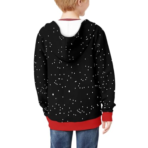 Kids Soft Brushed Fleece Zip Up Hoodie Casual Athletic Hooded Sweatshirts for Boys and Girls2