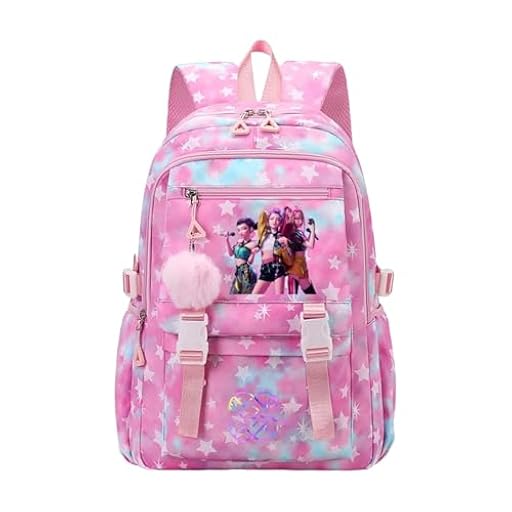 D-Demon H-Hunters Mochila para Estudiantes con Motivos Divertidos, Bolsa Escolar Resistente con Correas Regulables para Uso Quotidiano, Mochila K-Pop Cosplay Para Fans (L) | Ya disponible en tu tienda friki favorita! En mundofriki.es!