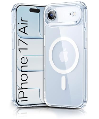 Image of WOW IMAGINE Ultra-Hybrid Back Case Cover for iPhone 17 Air | Compatible with MagSafe | Drop and Camera Protection | Shock Proof Crystal Clear Mobile Back Case (PC+TPU, Transparent)