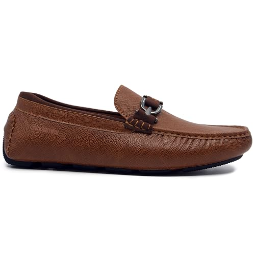 AKADEMIKS Men's Buckle & Bit Loafers Driving Moccasins with Memory Foam Comfort2
