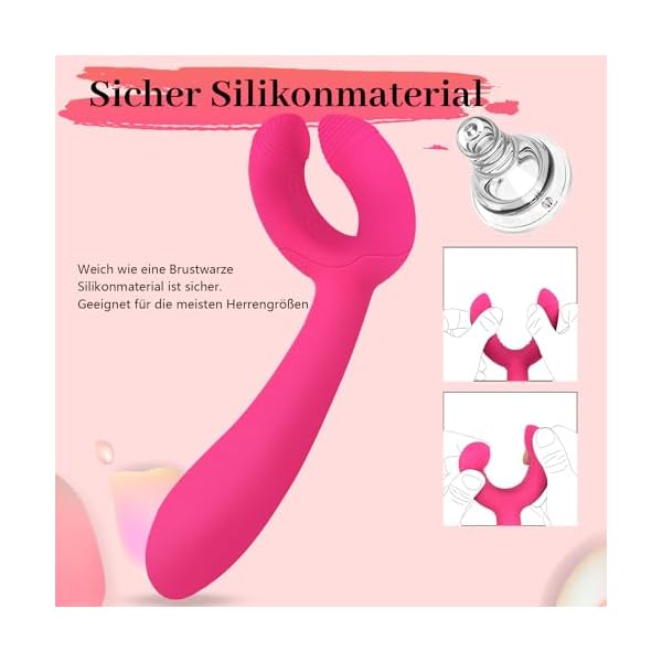 Silikon Dreifacher Vibrator Paarvibrator mit 7 Modi Vibratoren für Sie Klitoris und G-punkt Dildo Analplug Analvibrator Prostata Stimulator Buttplug Erotik Sexspielzeug für Paare Frauen Männer Sextoy – Bild 6