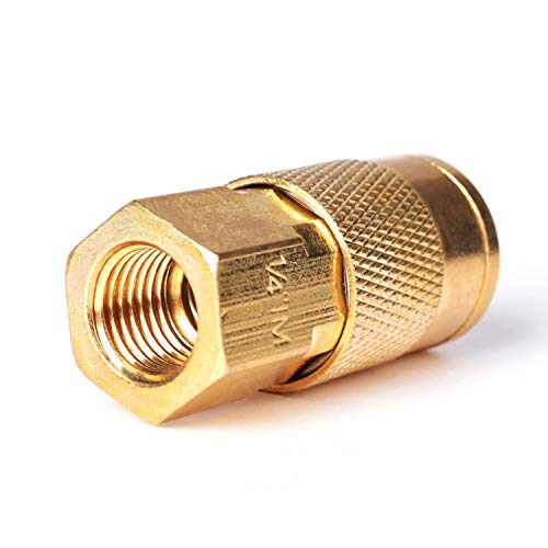 Fypower 30 Pieces 1/4" Npt Air Coupler And Plug Kit, Quick Connect Air Fittings, Industrial Solid Brass Quick Connect, Connector Set #TOP4