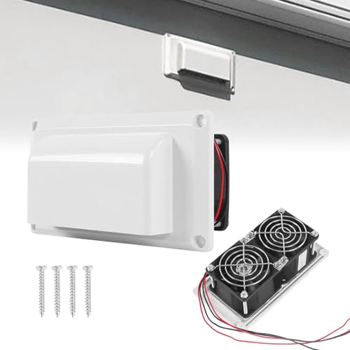 Extractor De Aire, Ventilador Lateral Para RV 12V 25W, Rejilla De VentilacióN Interior, Juego De Ventilador De Escape Con Tornillos De Montaje, Accesorios Para Caravana, Autocaravana, Remolque, Barco