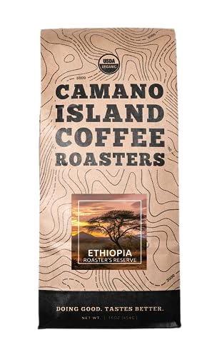 Camano Island Coffee Roasters - Café Tostado Medio Orgánico Etiopía