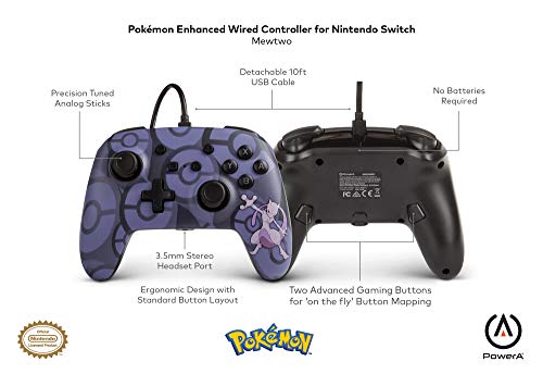 Controle Sem Fio Pokemon MewTwo - Nintendo Switch