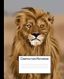 Composition Notebook: Wide Ruled Paper Notebook Journal | Wide Blank Lined Workbook for Teens Kids Students Girls for Home School College for Writing Notes | The King Of Jungle - Lion