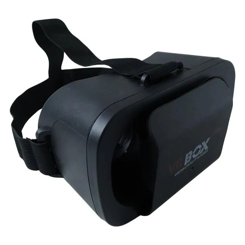 Mini 3D Virtual Reality Headset for Smartphones, Adjustable VR Glasses for Android & iOS, Lightweight Mobile VR Headset with Adjustable Head Strap-image-0